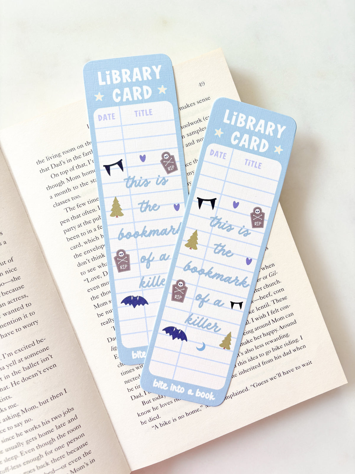 This Is The Bookmark Of A Killer Vampire Bookmark | Library Card Bookmark