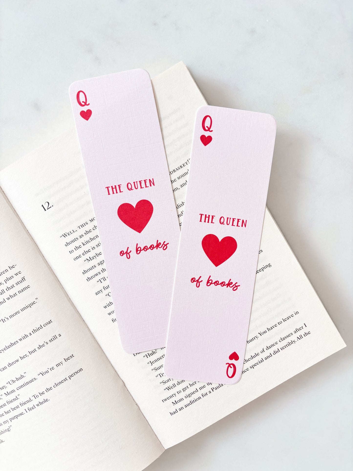 The Queen Of Books Bookmark | Playing Card