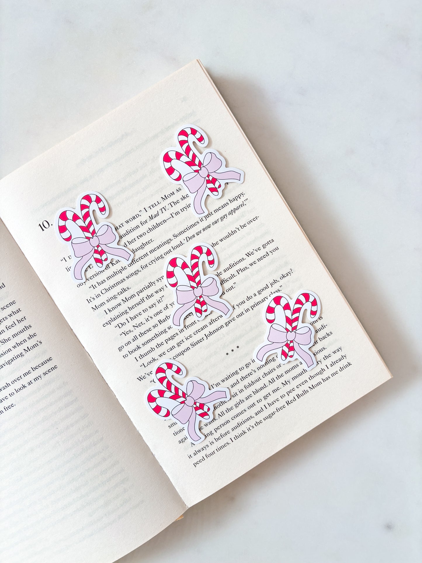 Candy Cane Coquette Bow Sticker