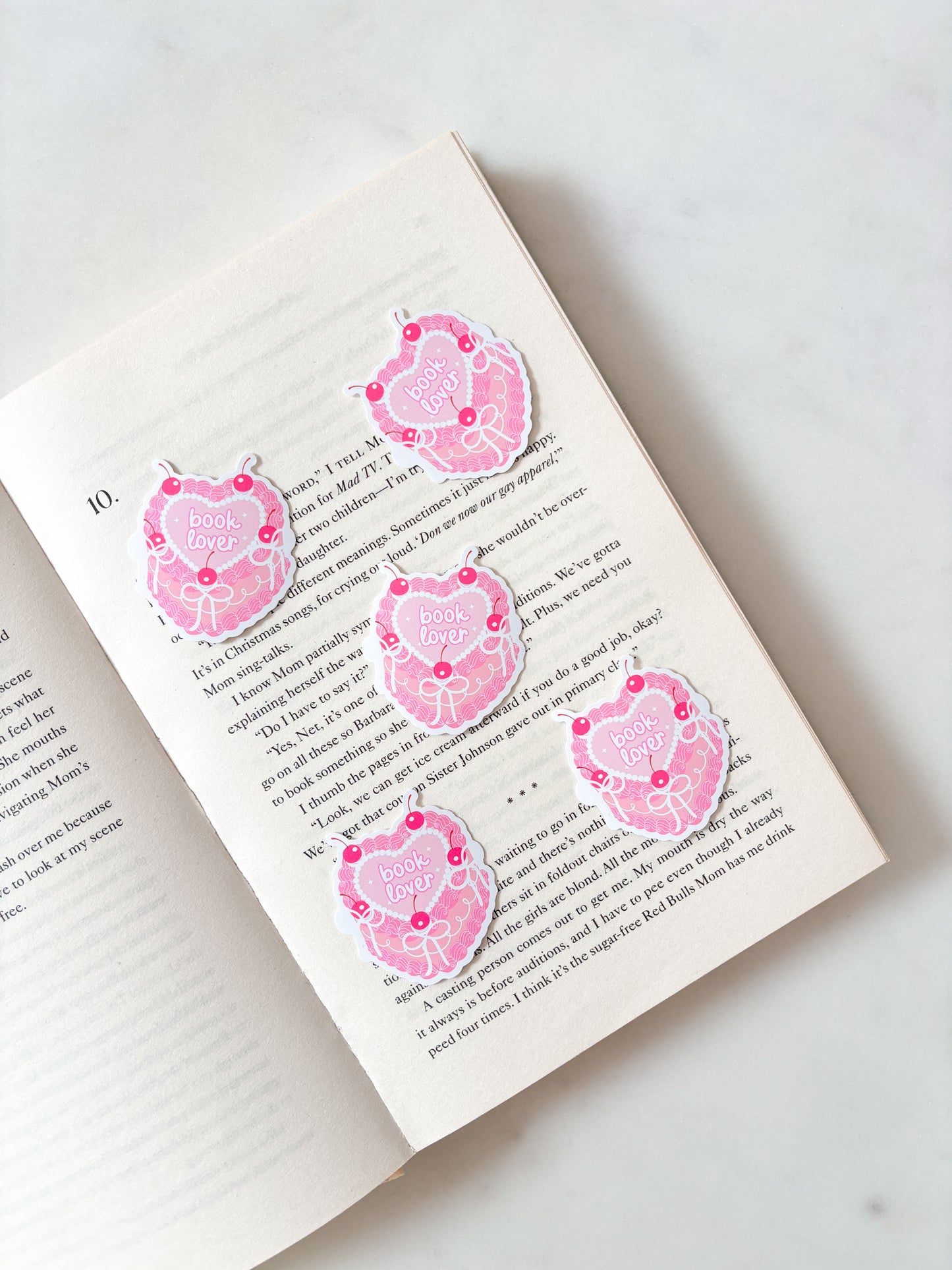 Book Lover Vintage Cake Sticker