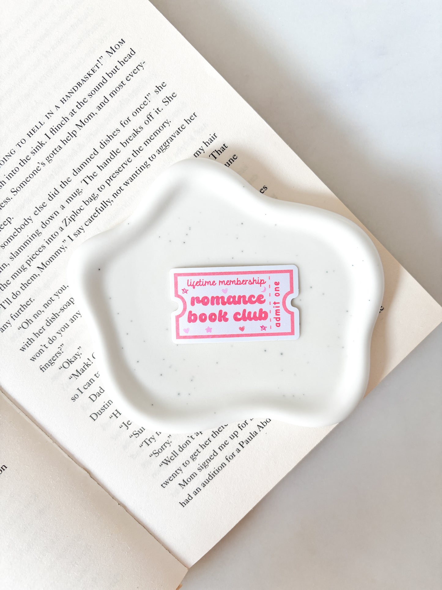 Romance Book Club Ticket Sticker