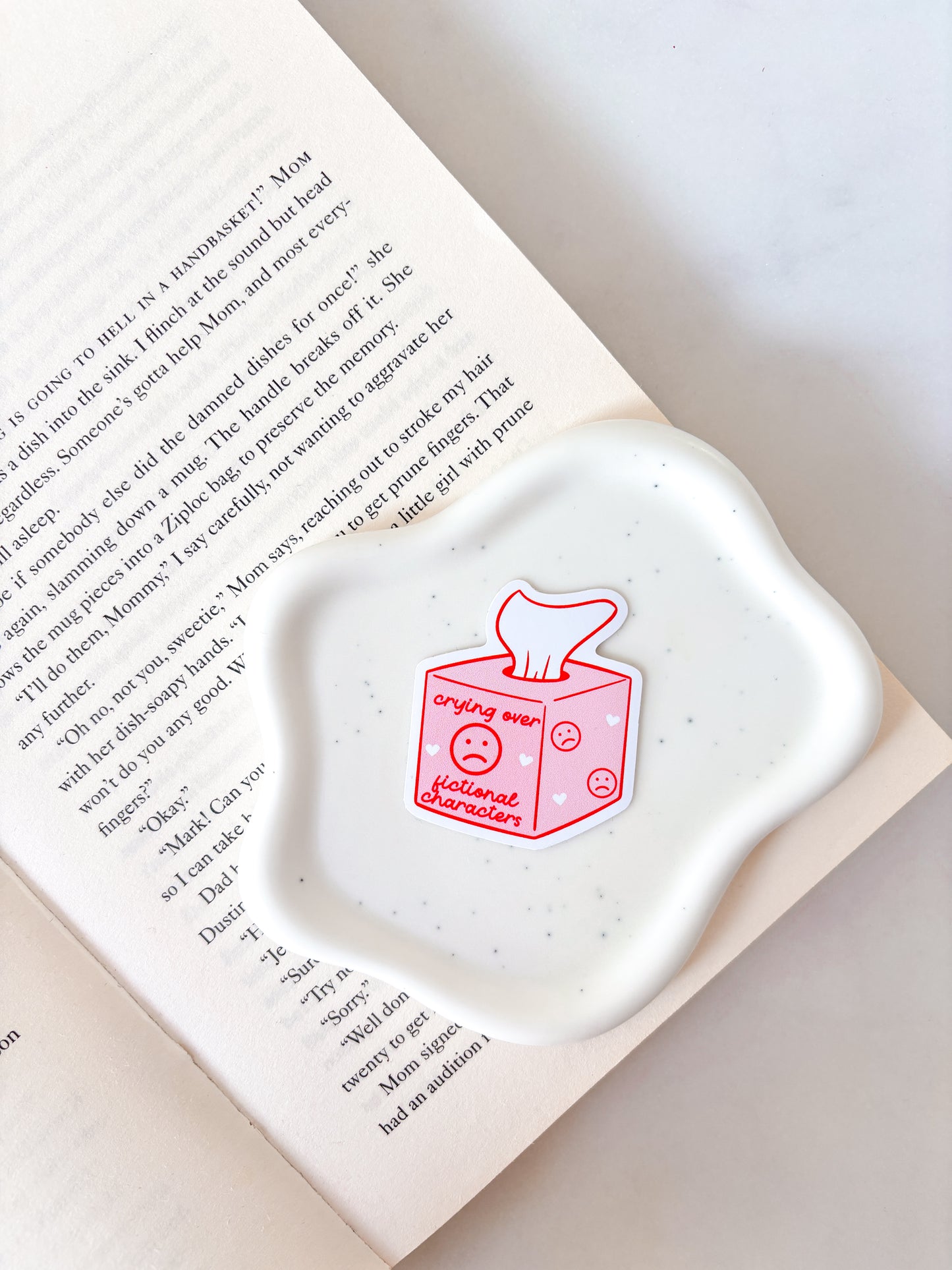 Crying Over Fictional Characters Sticker