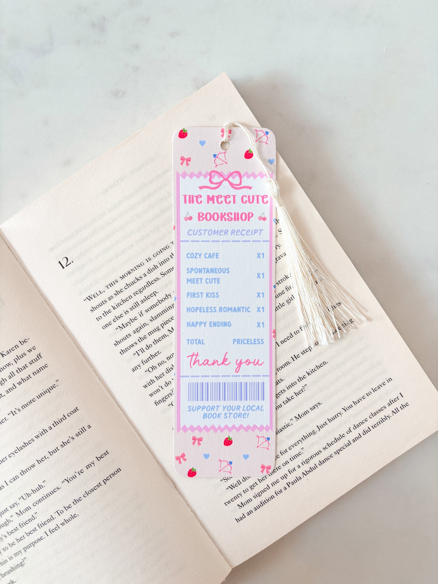 Meet Cute Bookshop Receipt Bookmark