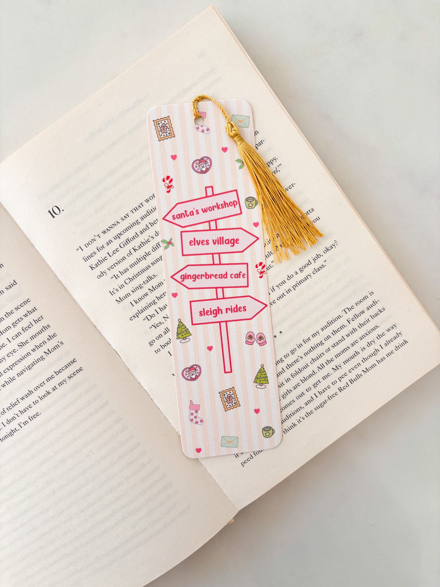 Cute Christmas Street Signs Bookmark
