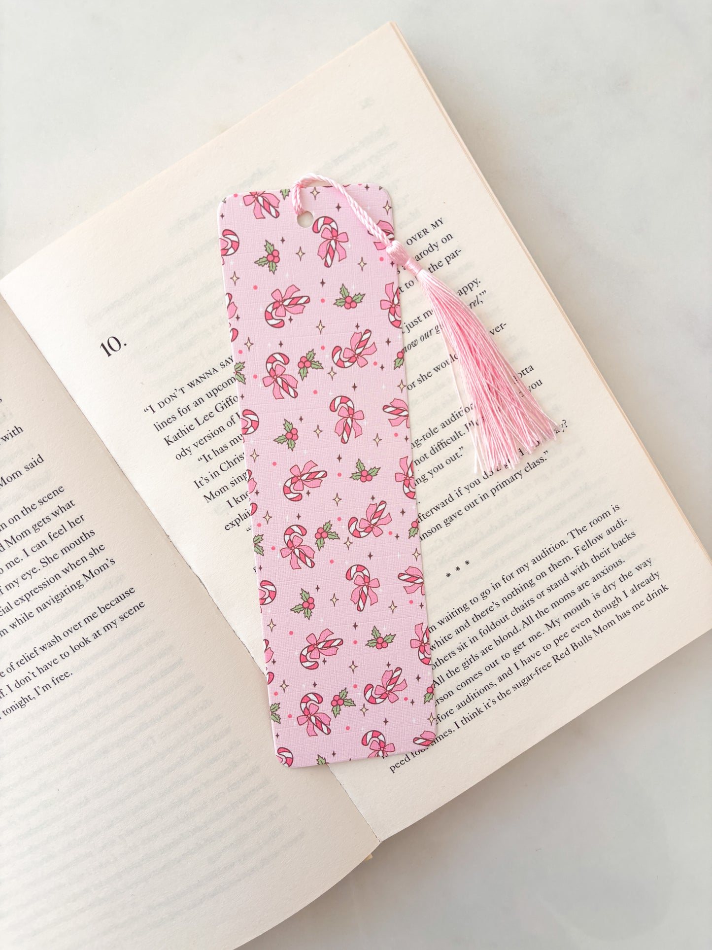 Coquette Candy Canes Bookmark