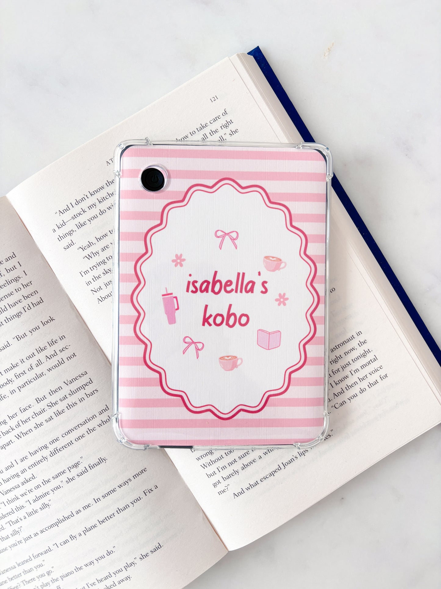 Cute Striped Personalised Name Kindle Insert | Ereader Insert