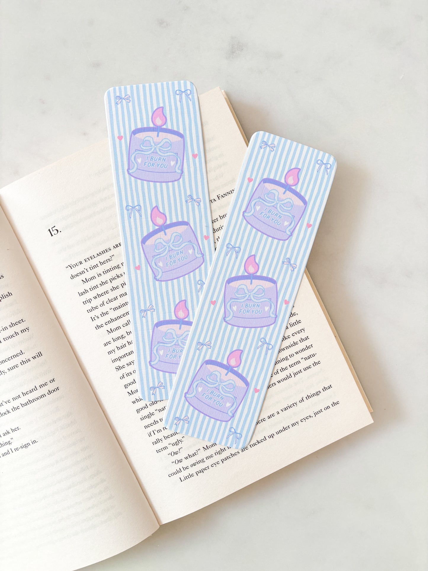 I Burn For You Candle Bookmark