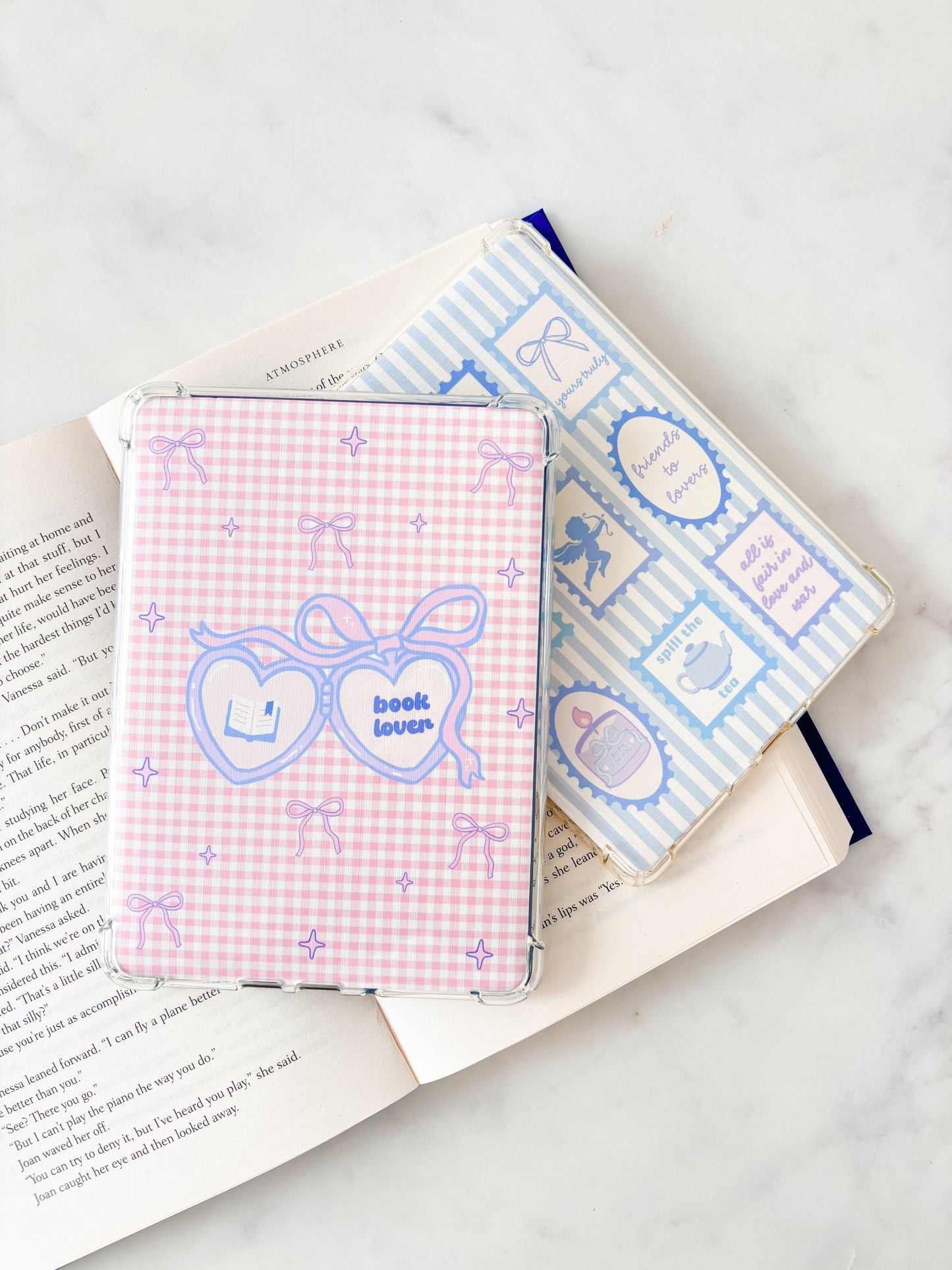 Book Lover Coquette Locket Kindle Insert | E-reader Insert
