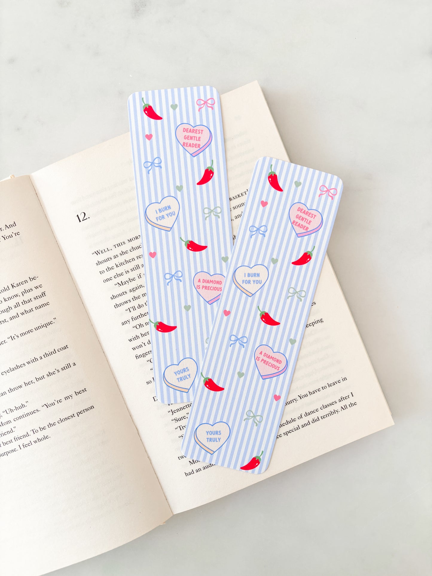 Regency Romance Love Hearts Bookmark