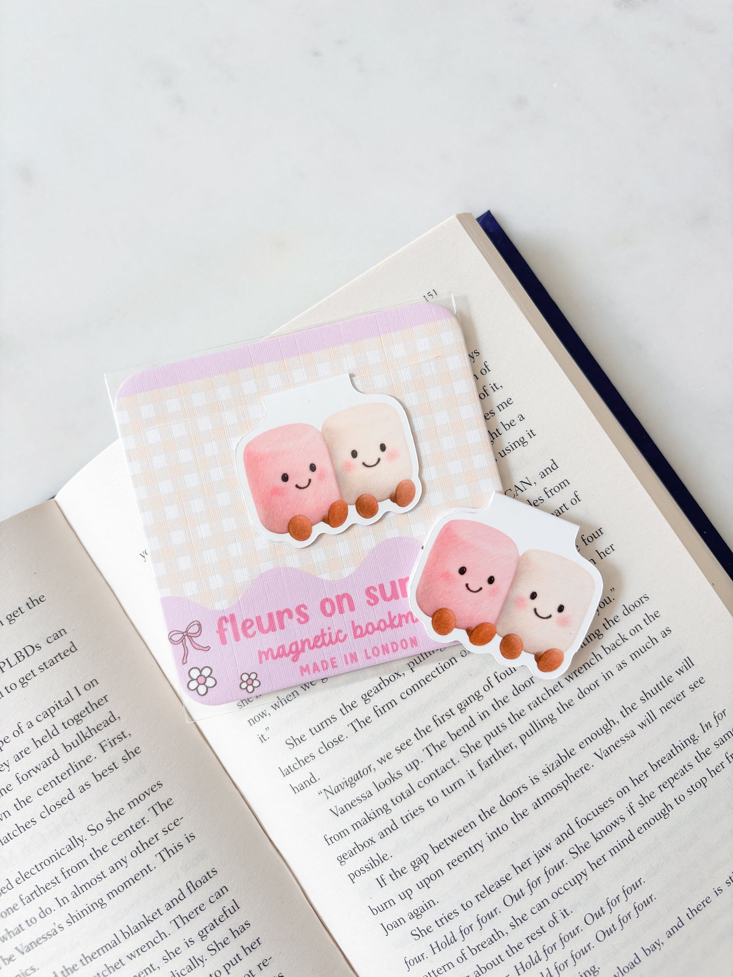Marshmallow Magnetic Bookmark