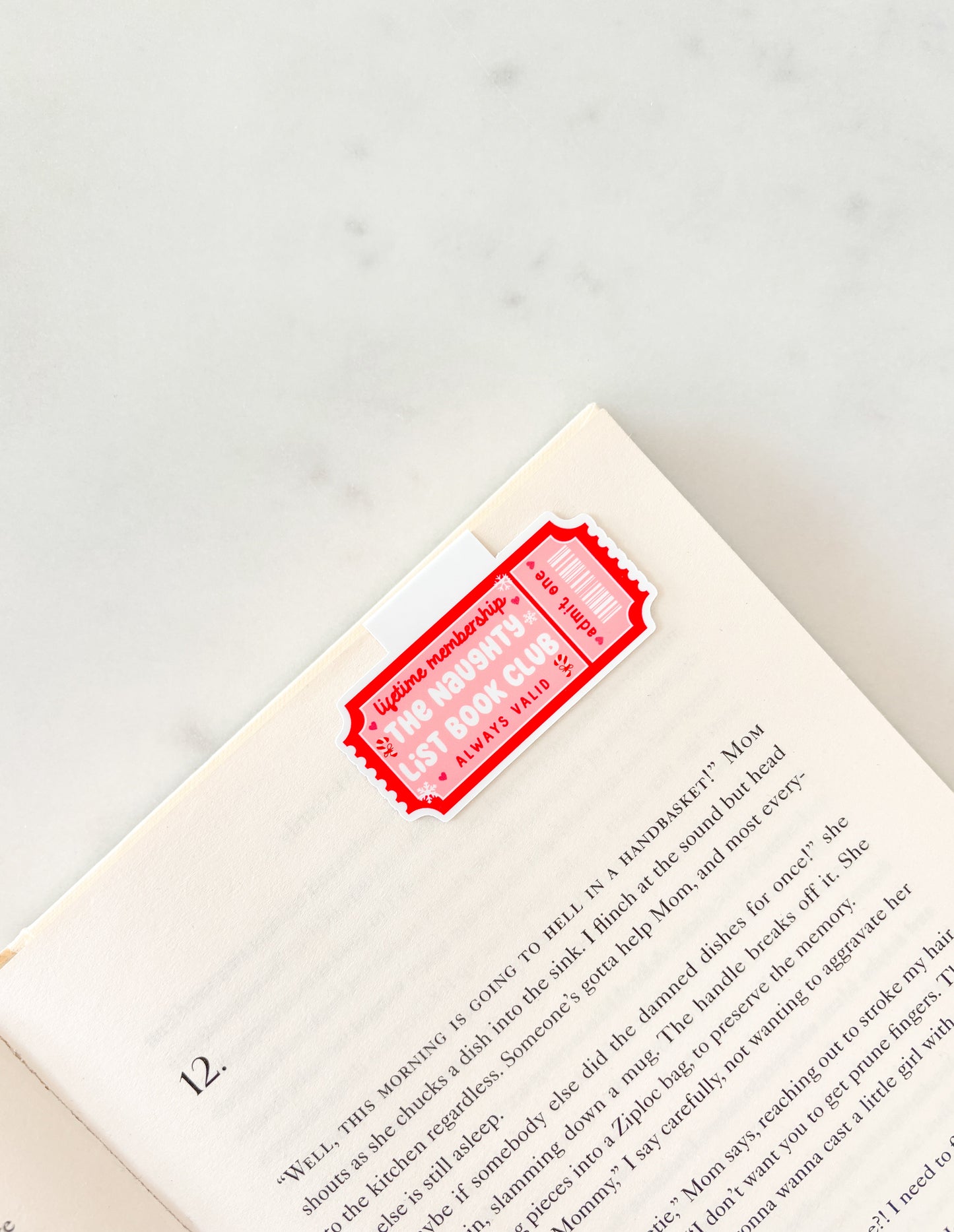Naughty List Festive Magnetic Bookmark