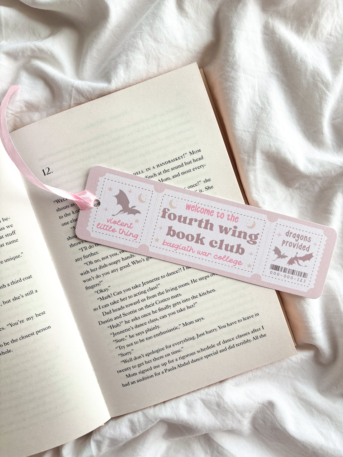 Fourth Wing Book Club Bookmark