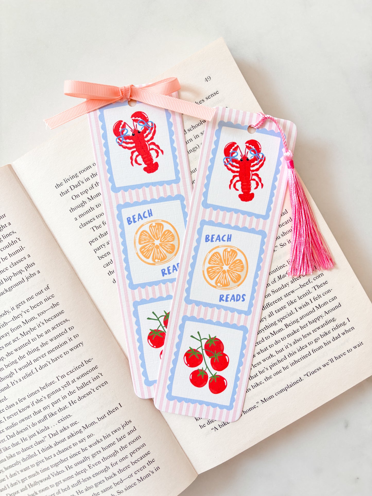 Beach Reads Lobster Bookmark | Stamps Bookmark