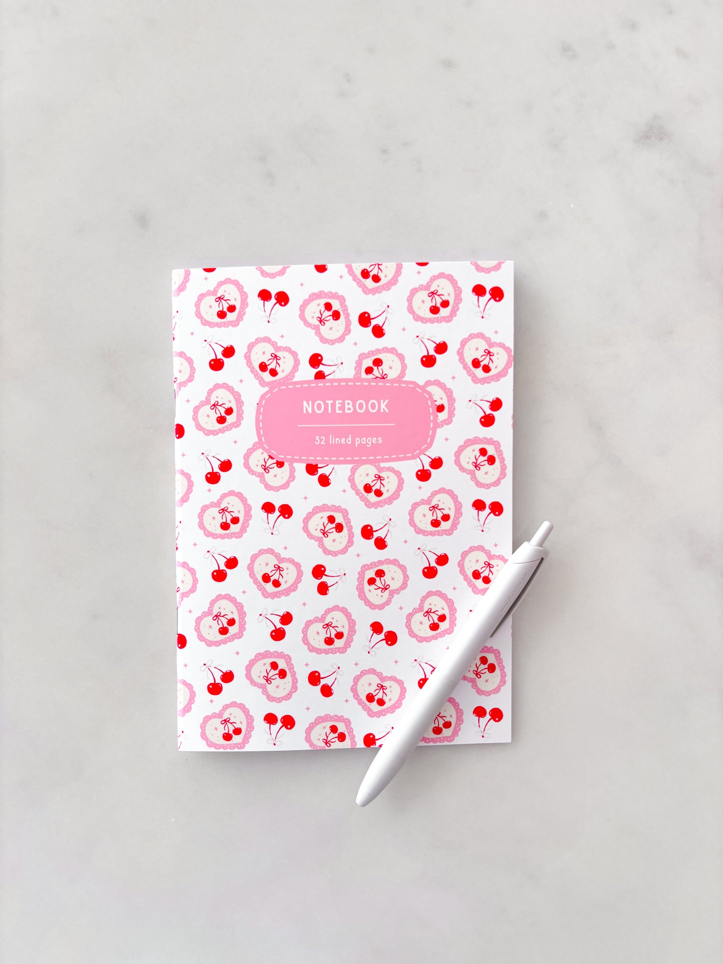 Cherries Coquette Notebook | A5 Lined Notebook