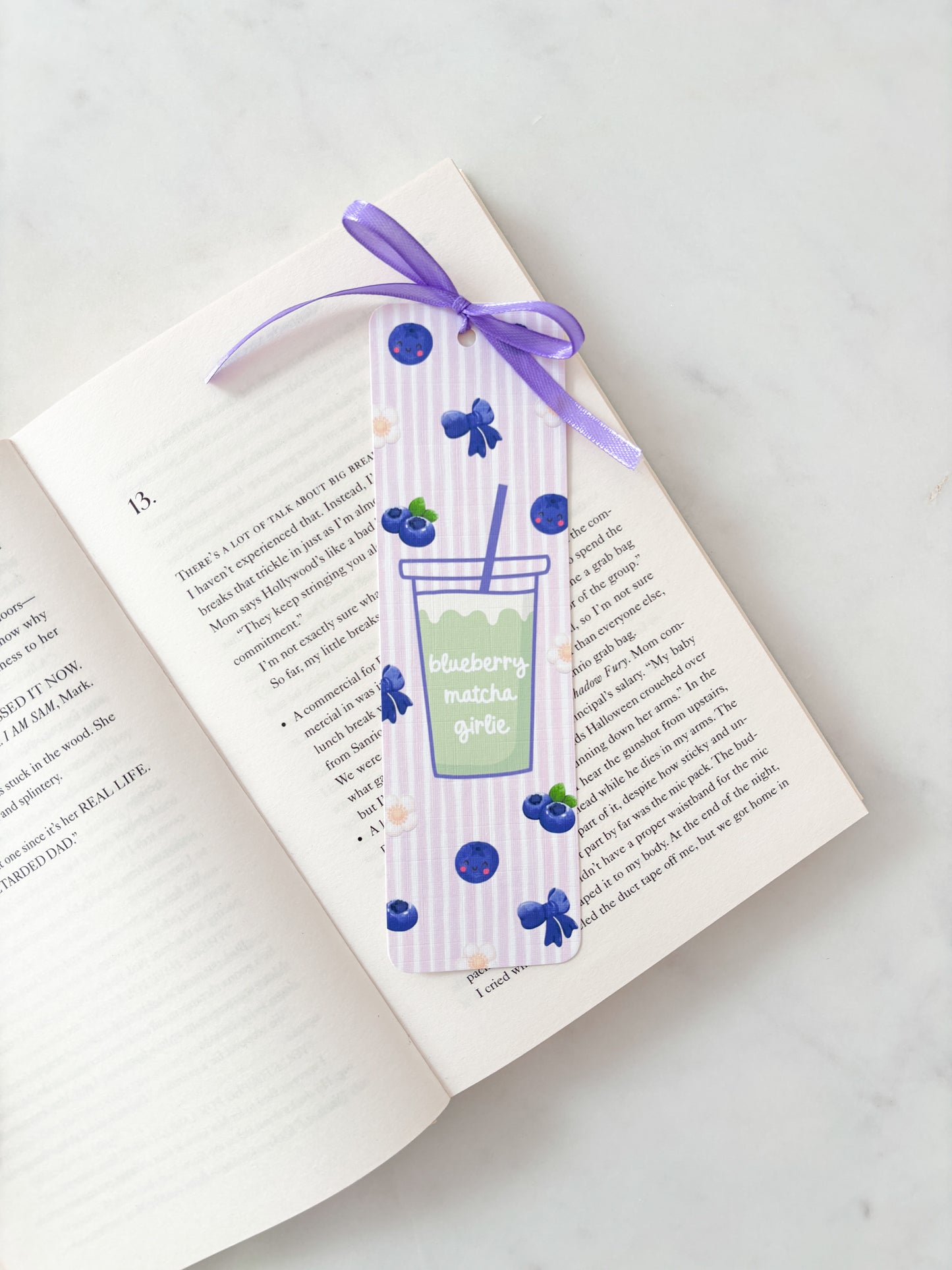 Blueberry Matcha Girlie Bookmark