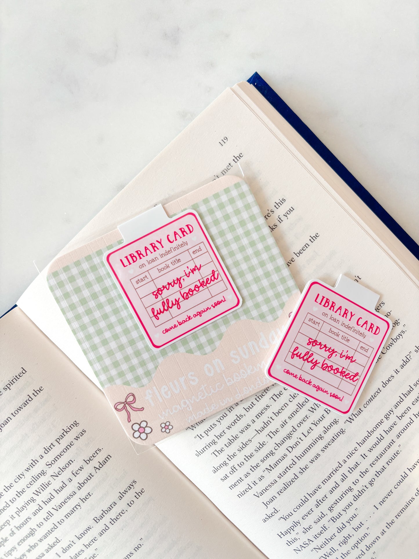Library Card Fully Booked Magnetic Bookmark