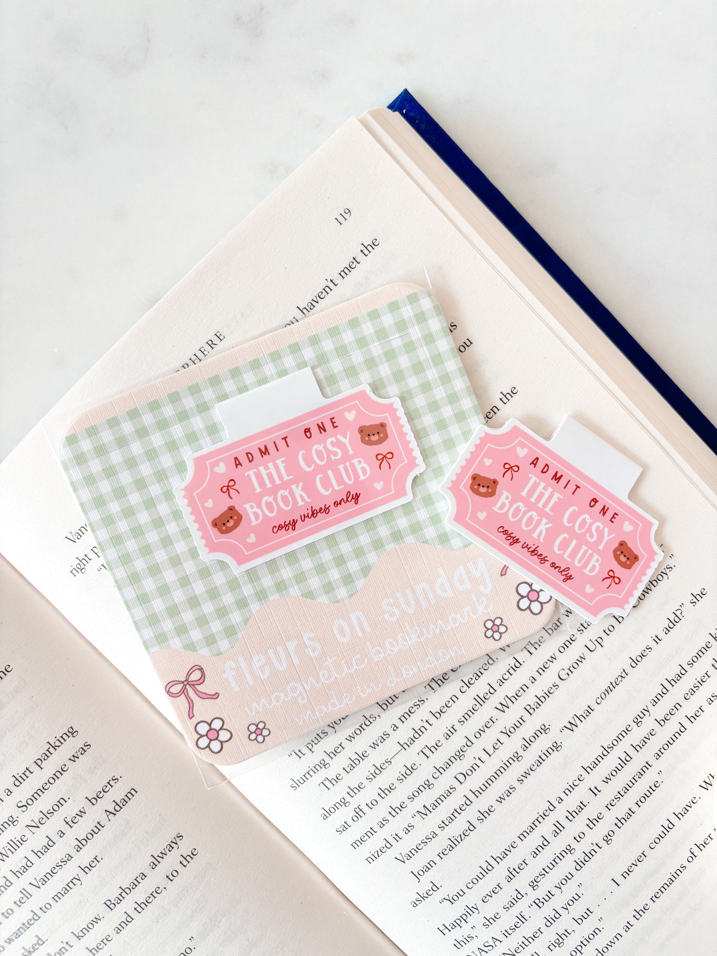 Cosy Book Club Teddy Magnetic Bookmark