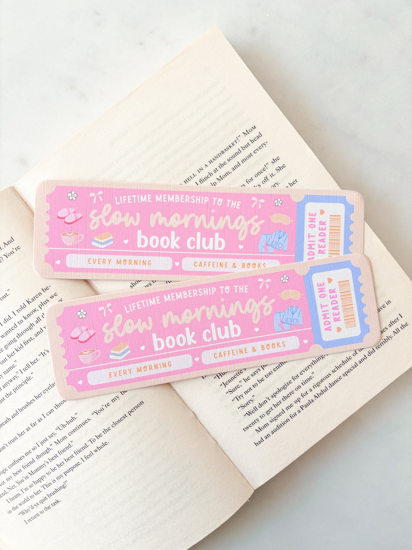 Slow Mornings Book Club Bookmark