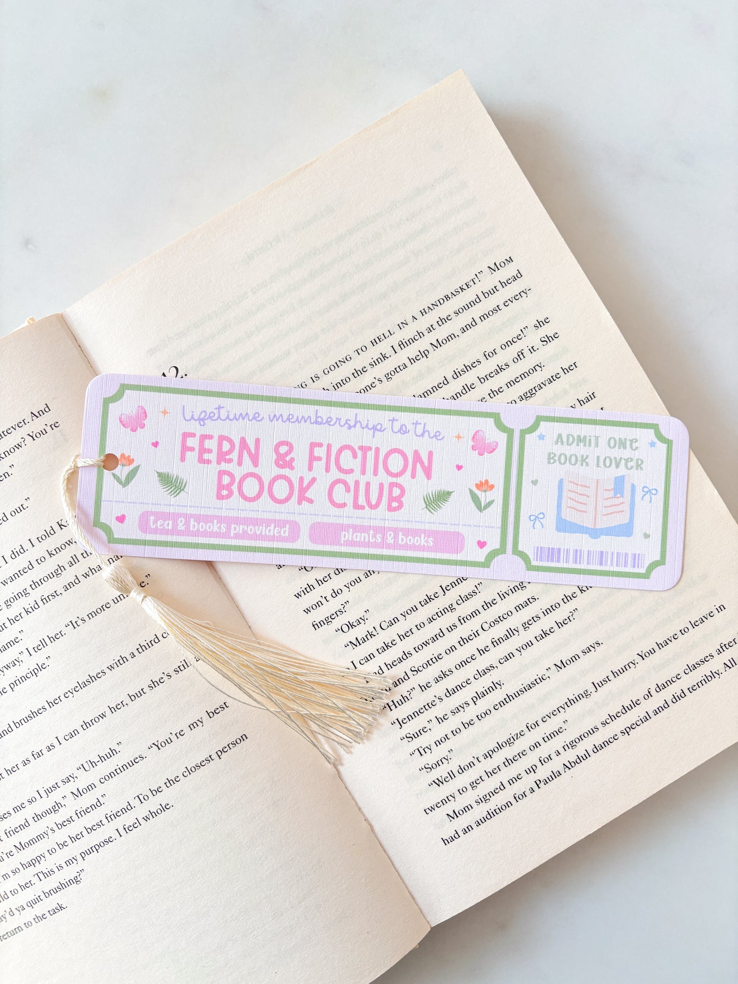 Fern & Fiction Book Club Bookmark