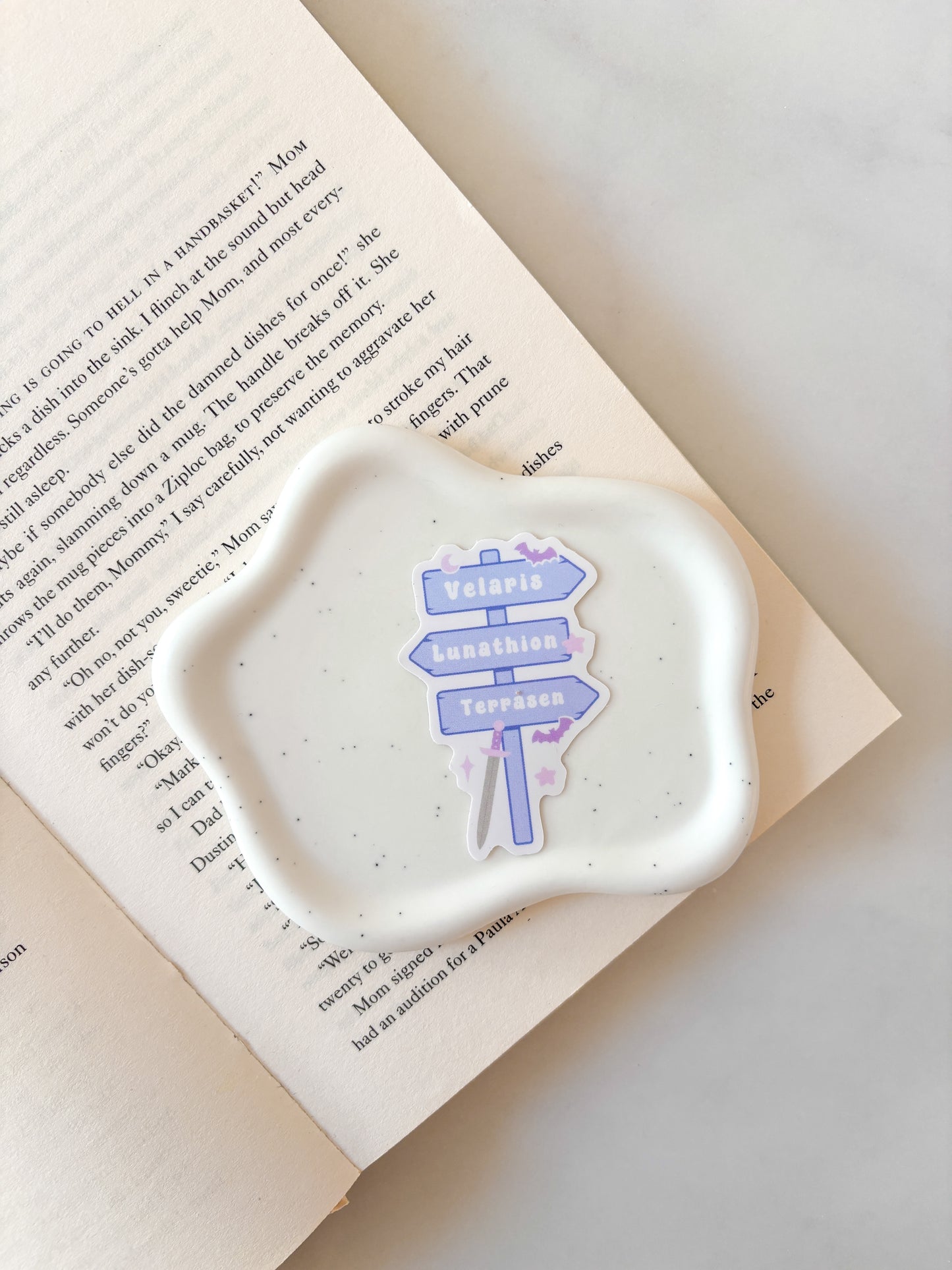 Romantasy Cities Sign Sticker