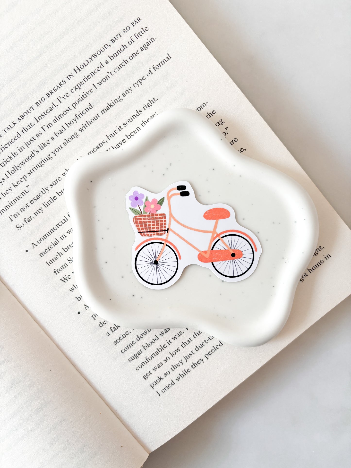 Cute Floral Bike Sticker