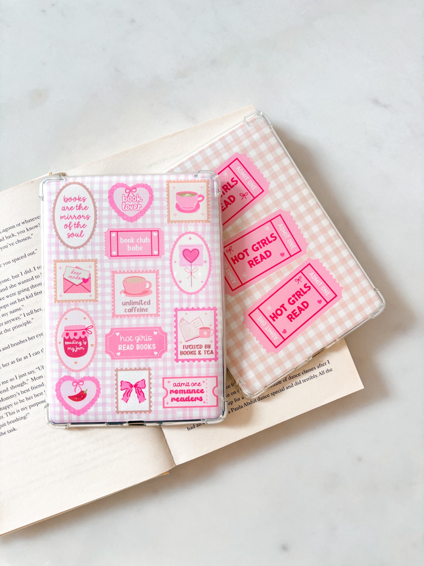 Girly Book Lovers Stamp Ereader Insert