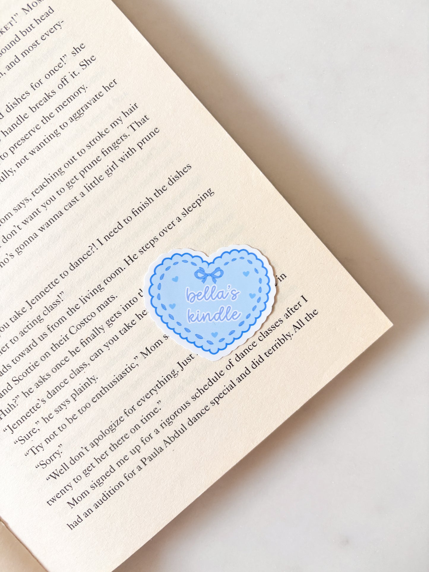 Personalised Name Sticker Blue Love Heart