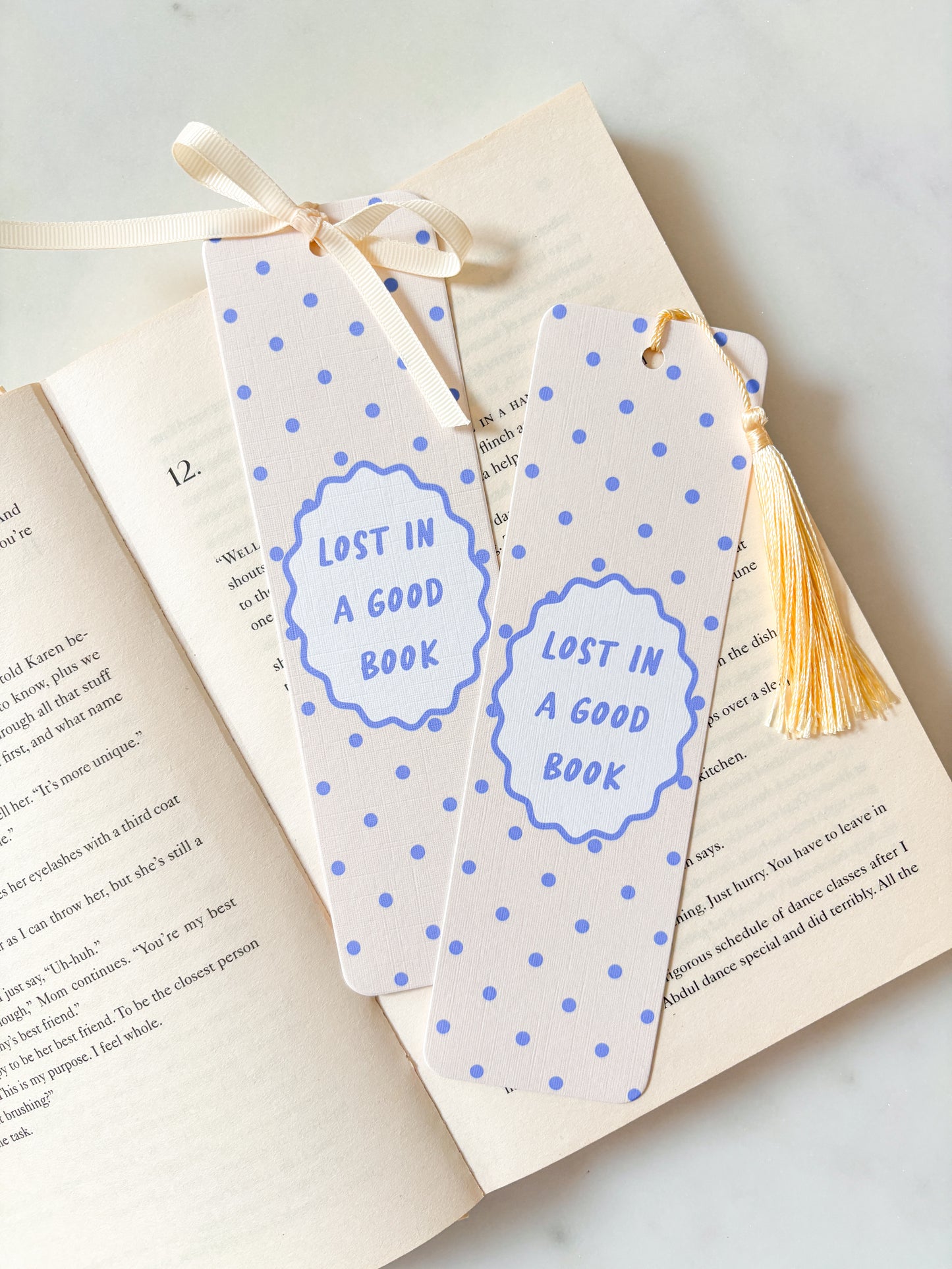 Lost In A Good Book | Polka Dot Bookmark