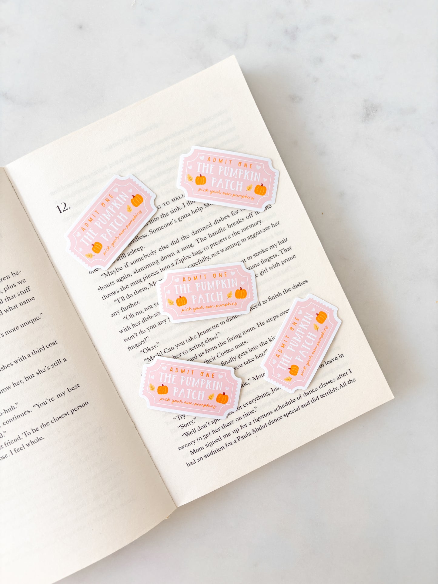 Pumpkin Patch Ticket Sticker