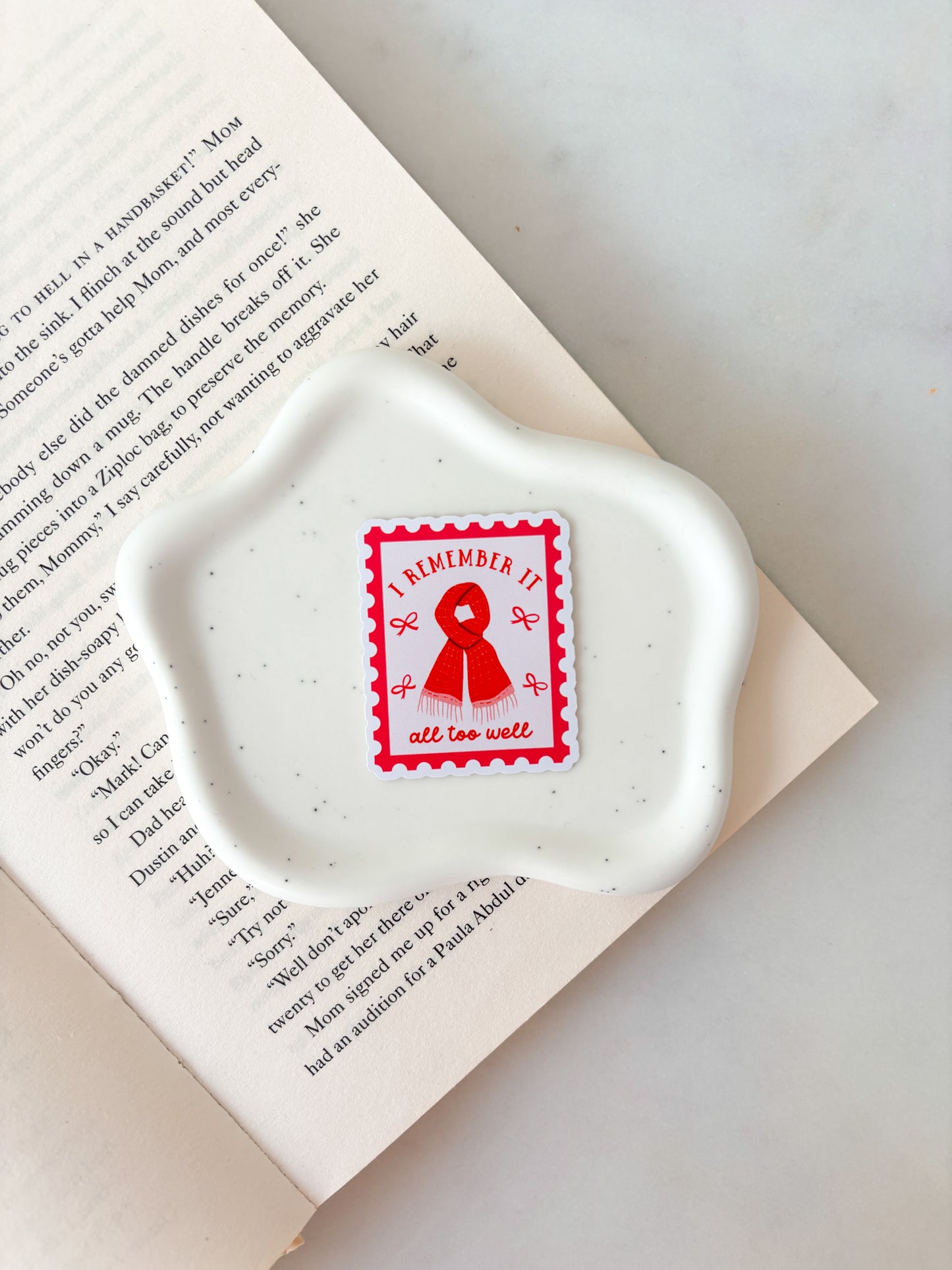 All Too Well Red Scarf Stamp Sticker