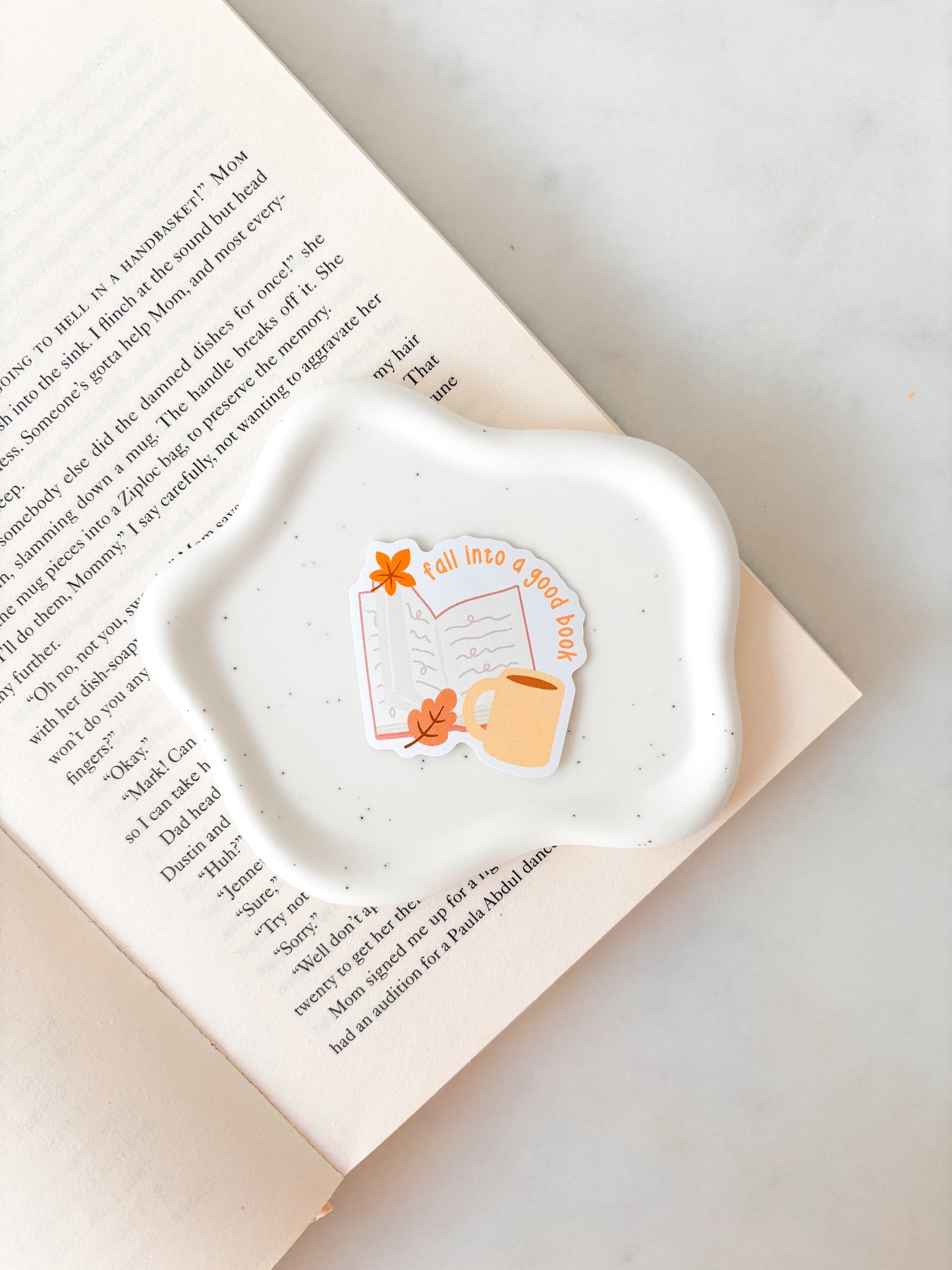 Fall Into A Good Book Fall Sticker
