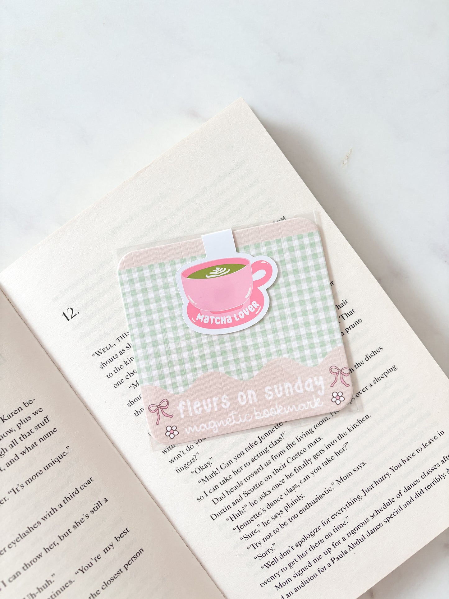 Matcha Lover Tea Cup Magnetic Bookmark