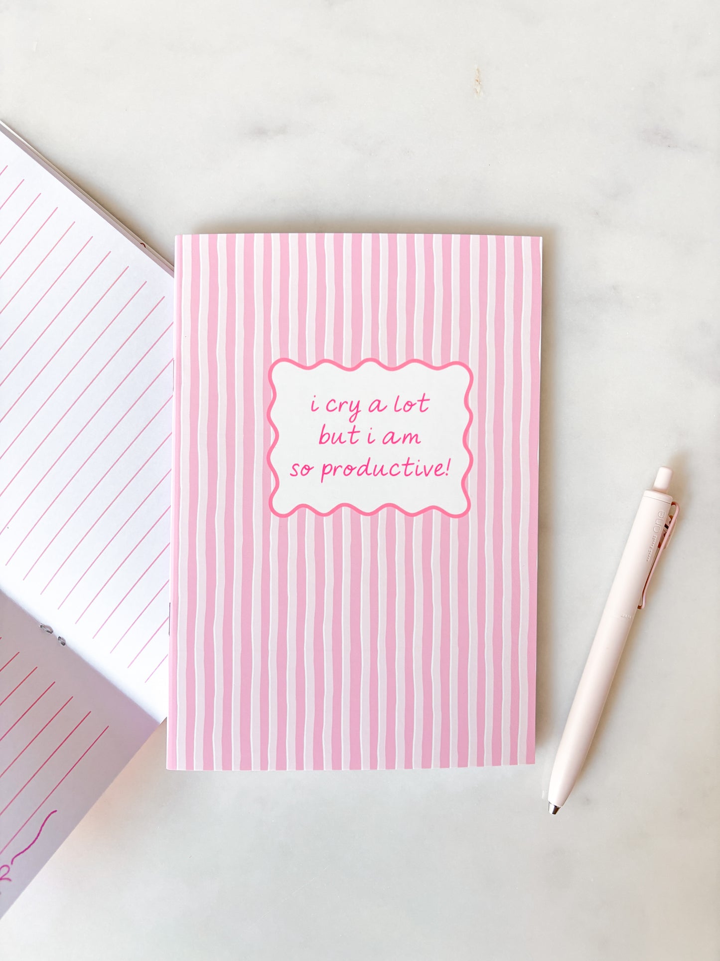 I Cry A Lot But I Am So Productive Notebook | A5 Lined Composition Book