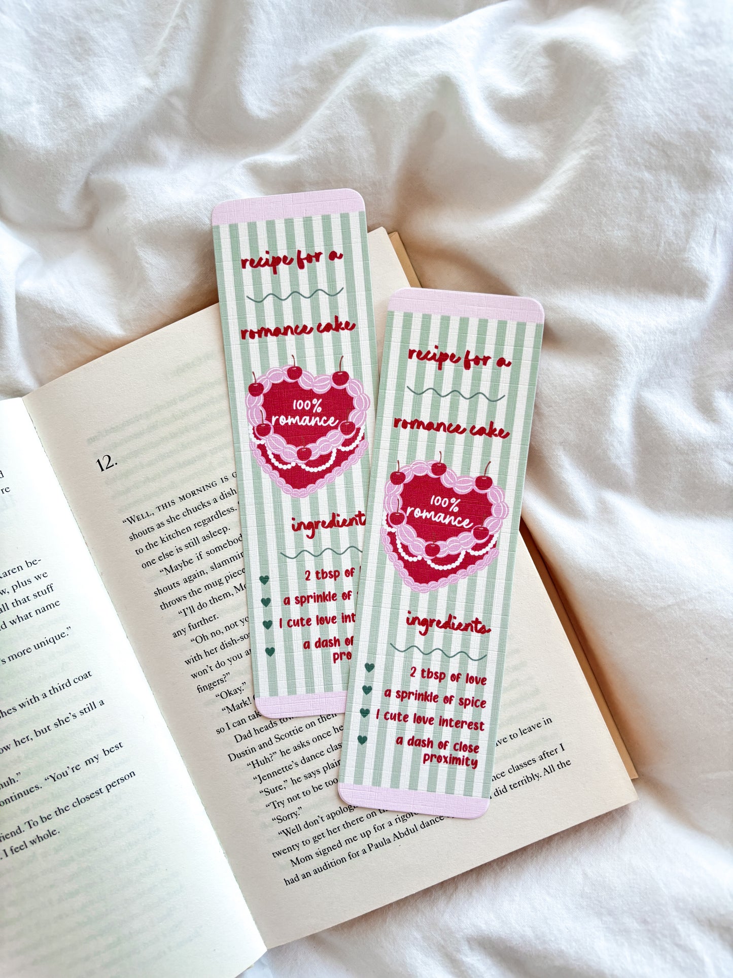 Recipe For A Romance Cake Bookmark