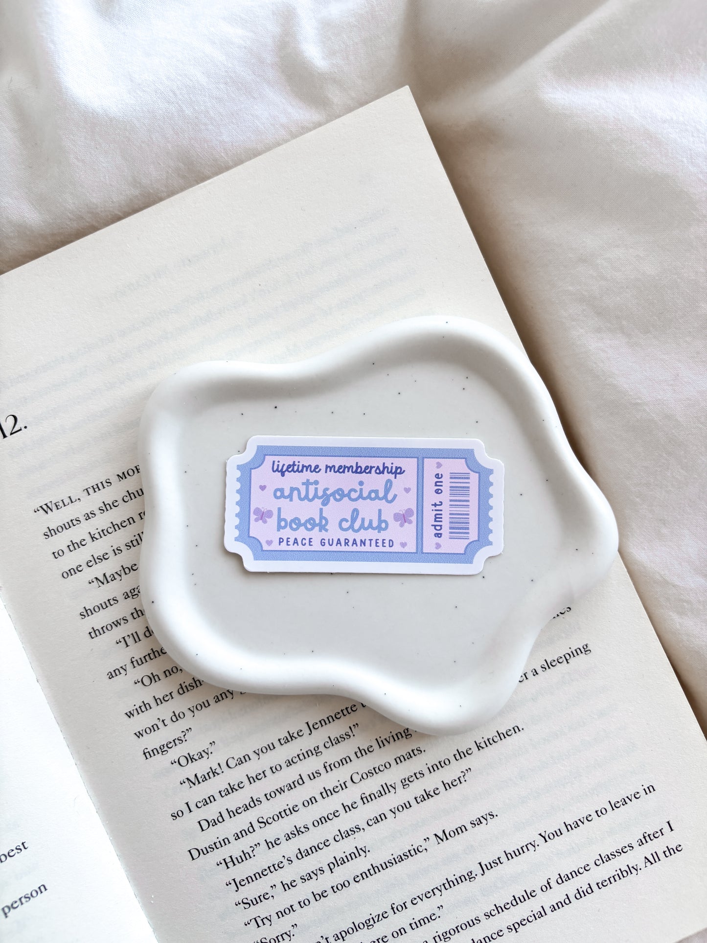 Anti-social Book Club Ticket Sticker