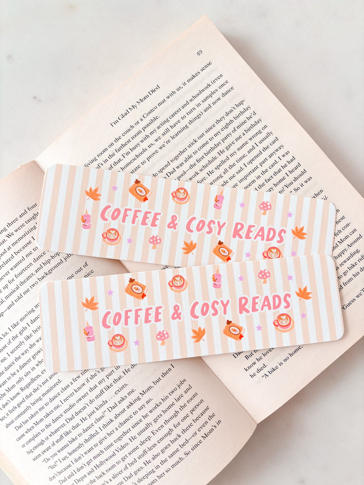 Coffee And Cosy Reads Bookmark | Autumn Bookmark