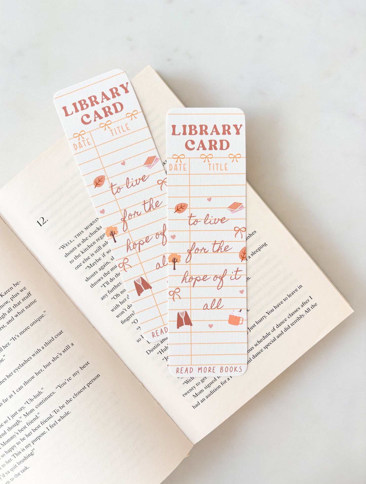 For The Hope Of It All Library Card Bookmark