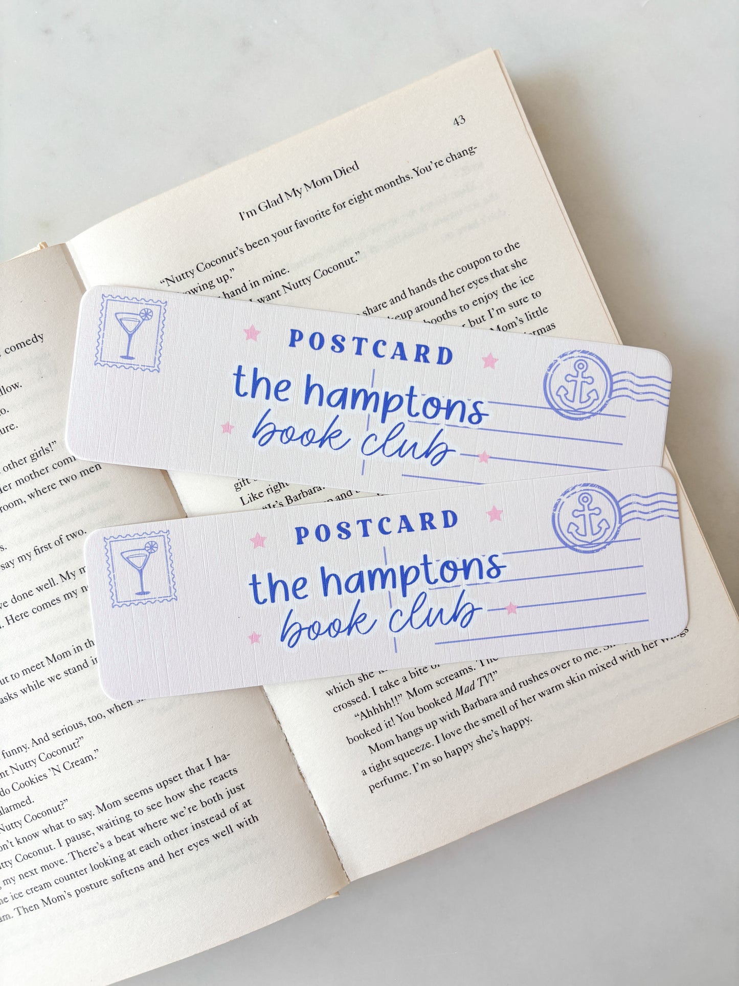 The Hamptons Book Club Postcard Bookmark