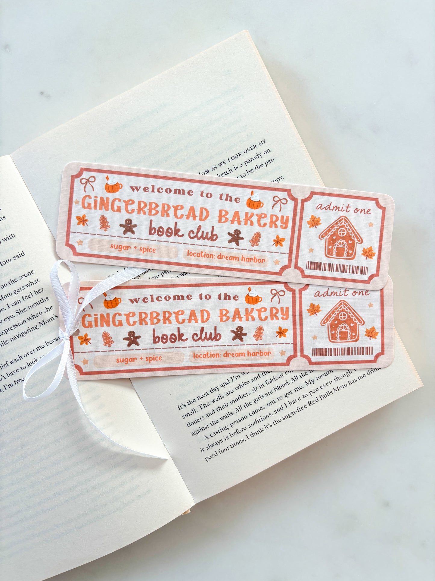 Gingerbread Bakery Book Club Bookmark