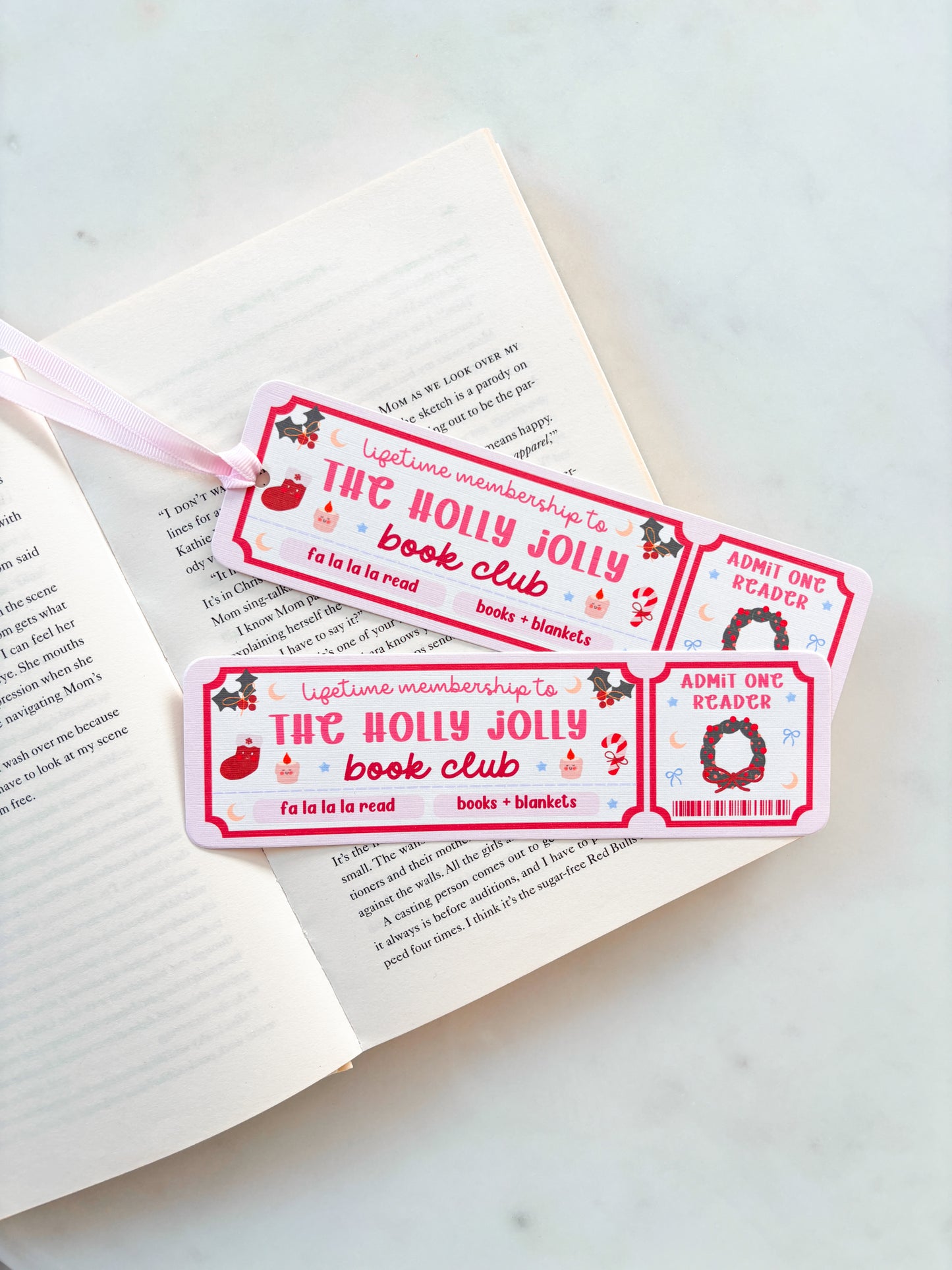 The Holly Jolly Book Club Bookmark