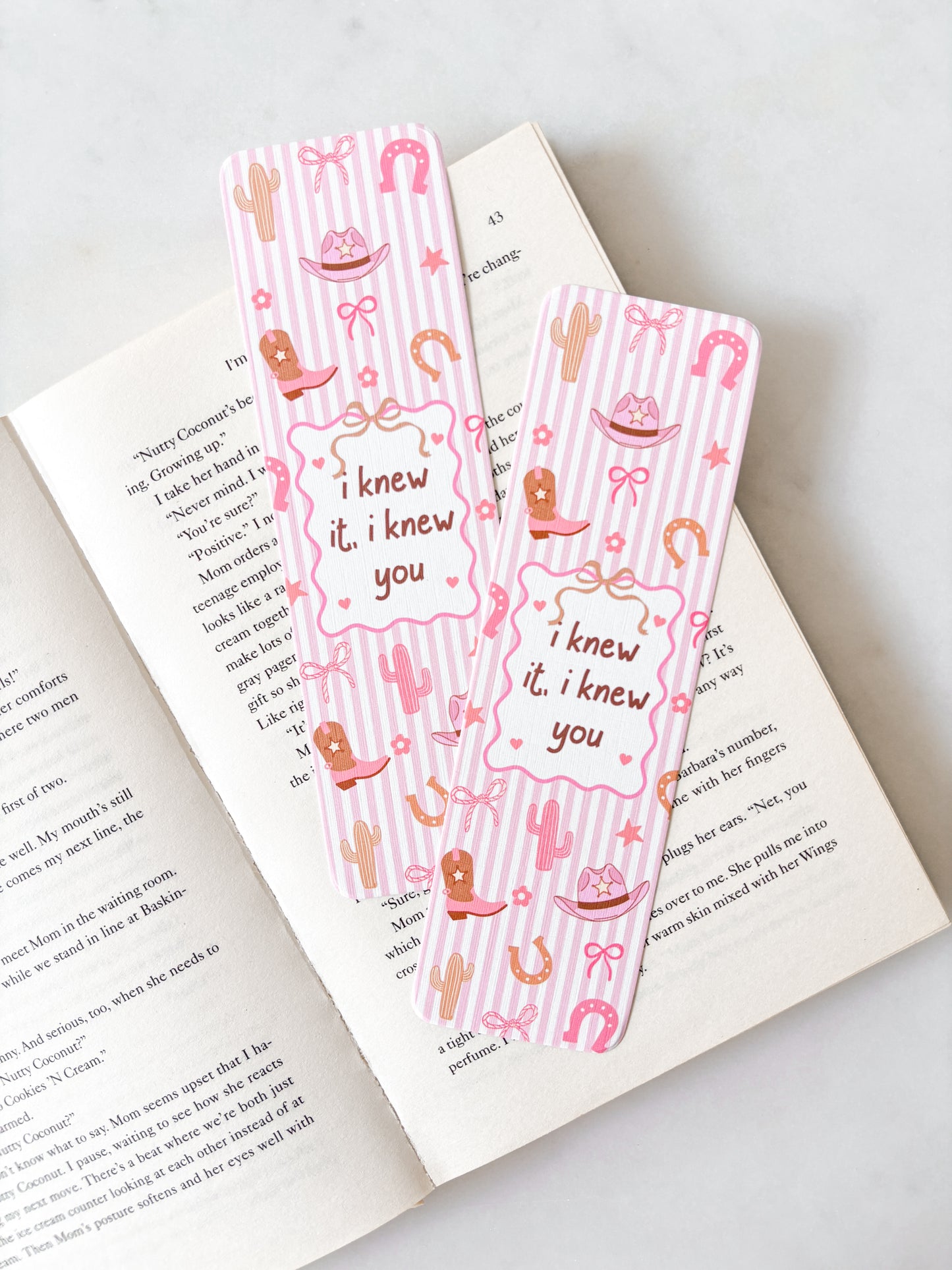 I Knew It I Knew You Bookmark | Cowboy Bookmark