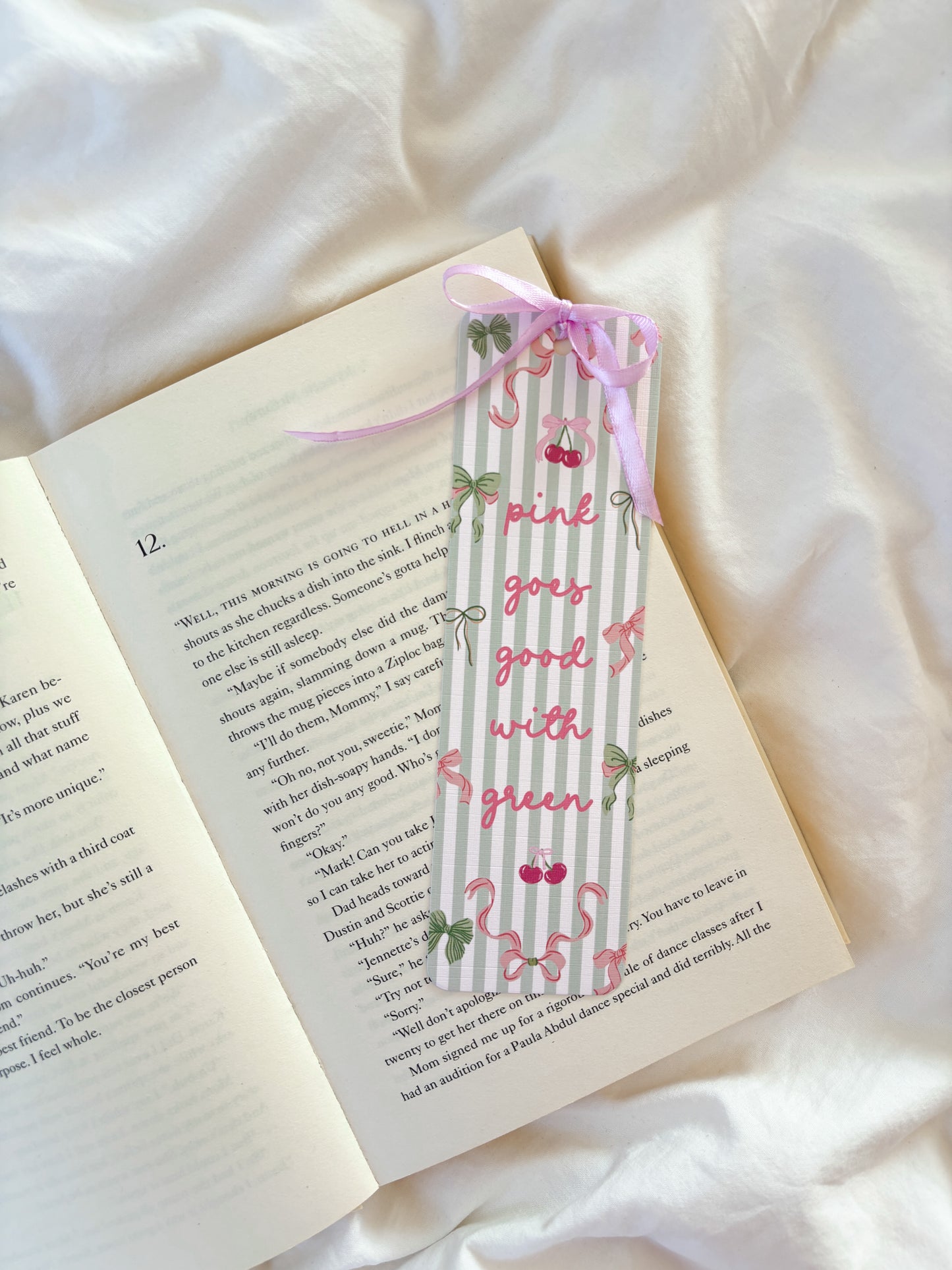 Pink Goes Good With Green Bookmark