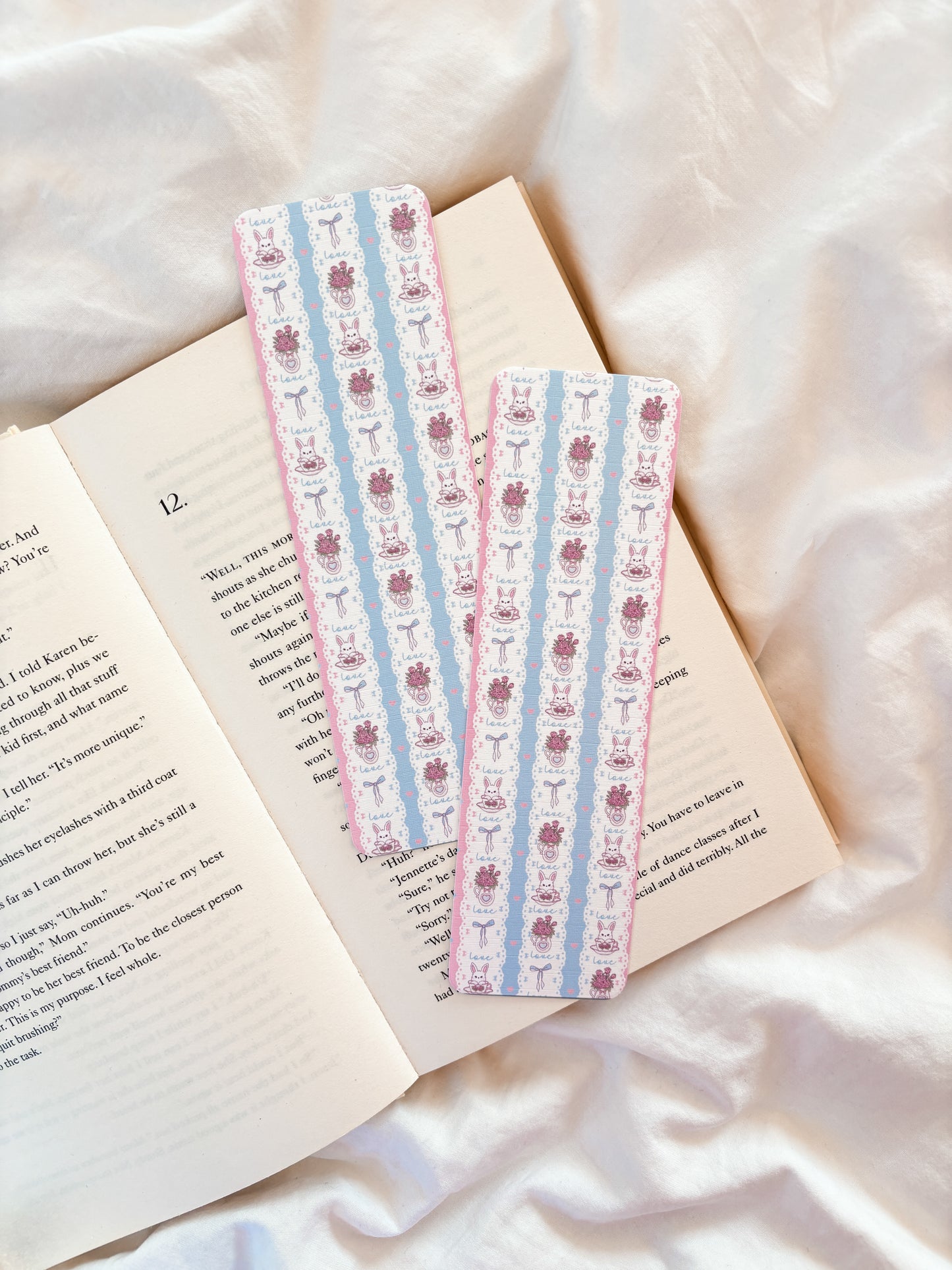 Sweet Spring Rabbit Bookmark | Bunny Coquette Bookmark