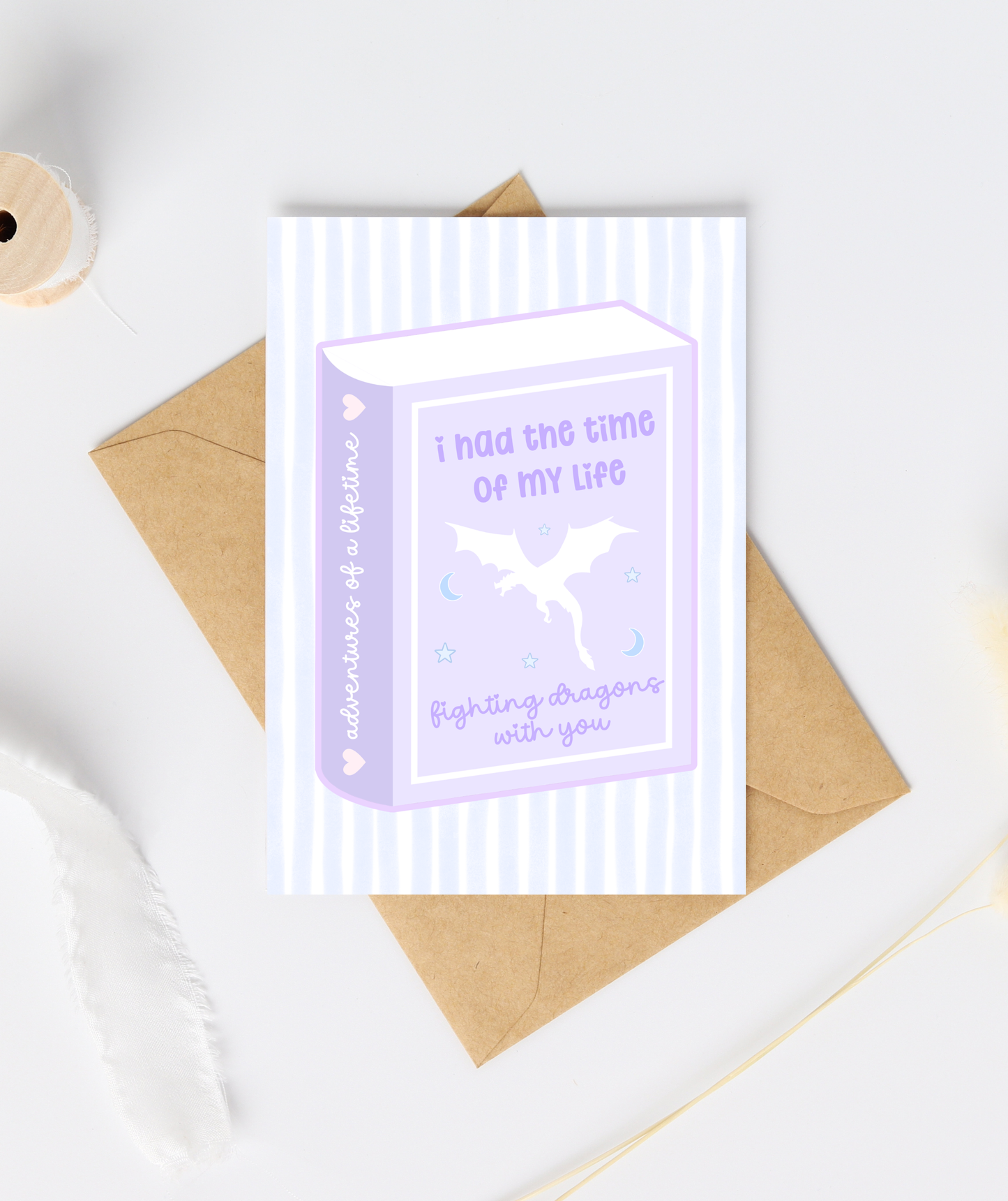 Fighting Dragons With You Greeting Card | Book Card