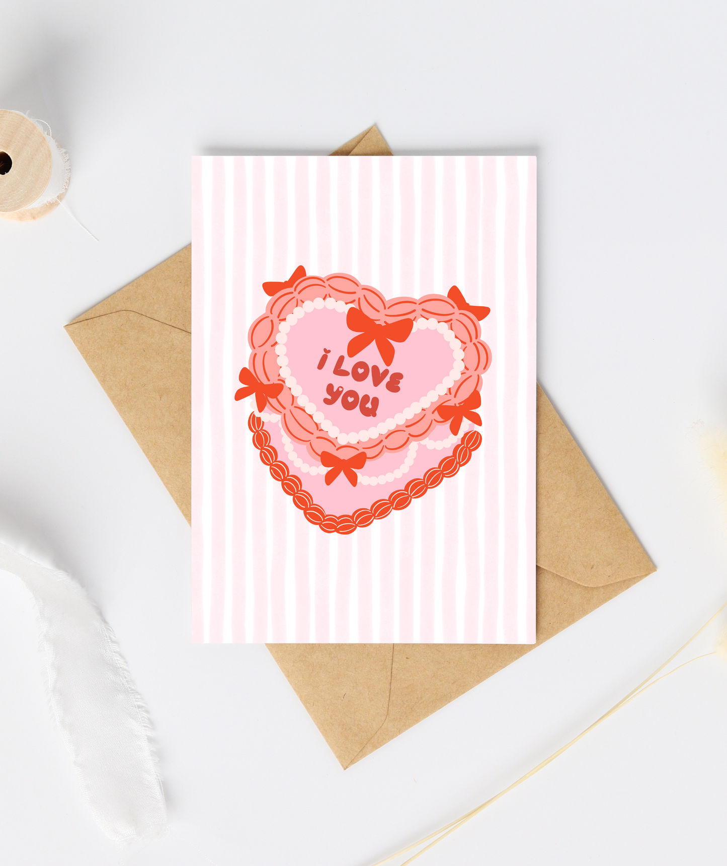 I Love You Vintage Cake Card
