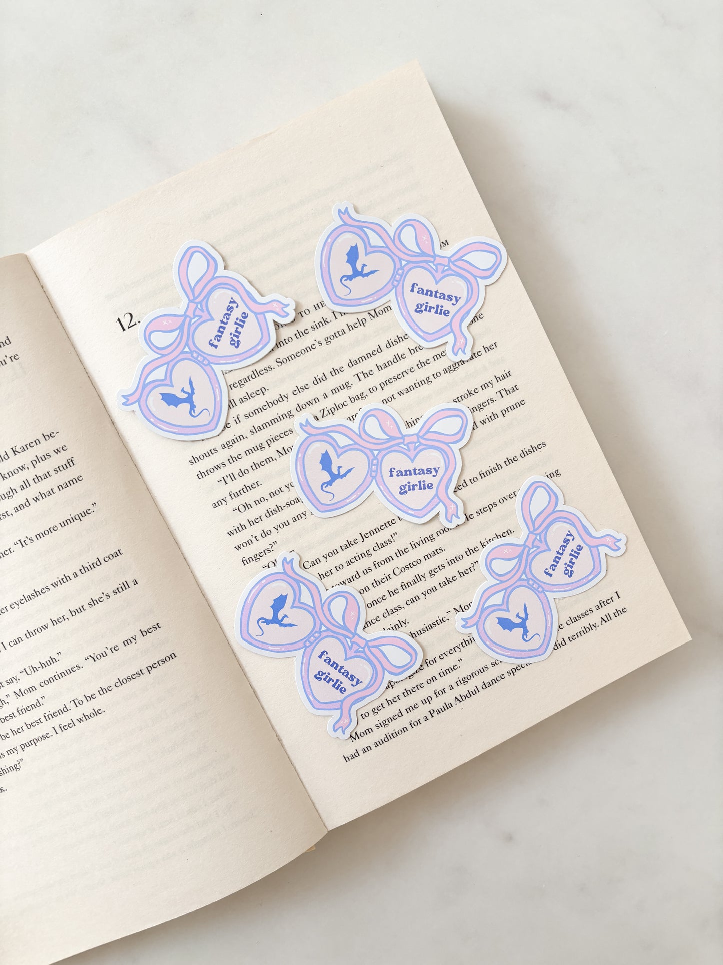 Fantasy Reader Sticker | Coquette Bow Locket Sticker