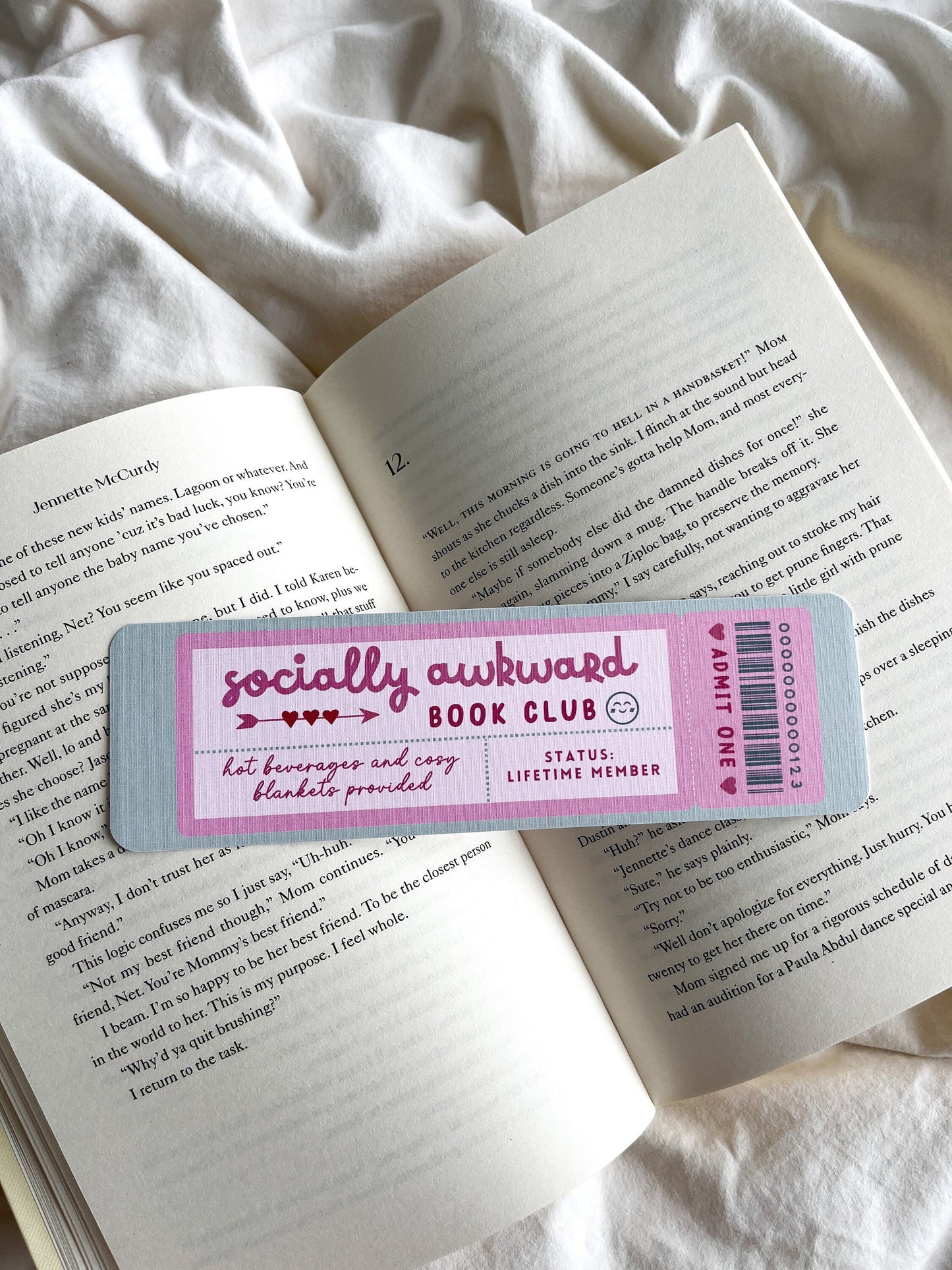 Socially Awkward Book Club Bookmark Ticket