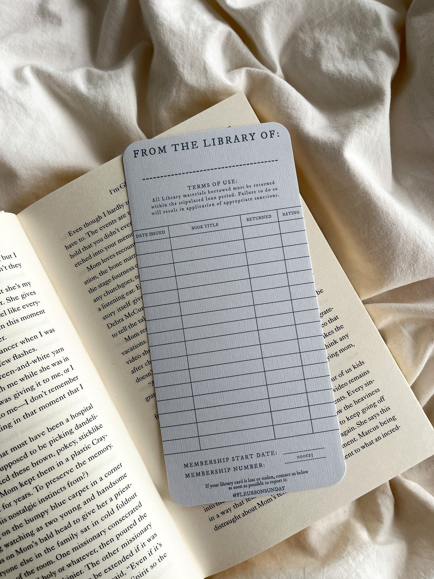 Reading Tracker | Vintage Library Card | Reading Record Log
