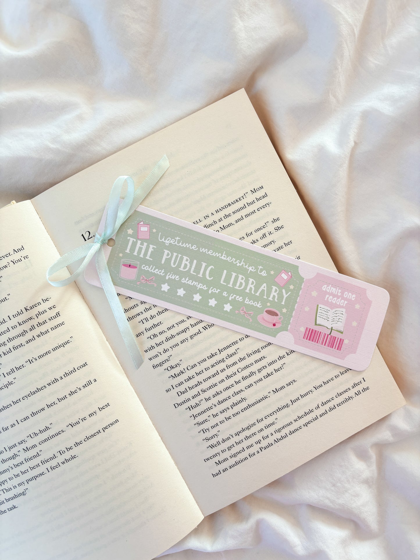 Public Library Bookmark | Library Ticket Bookmark