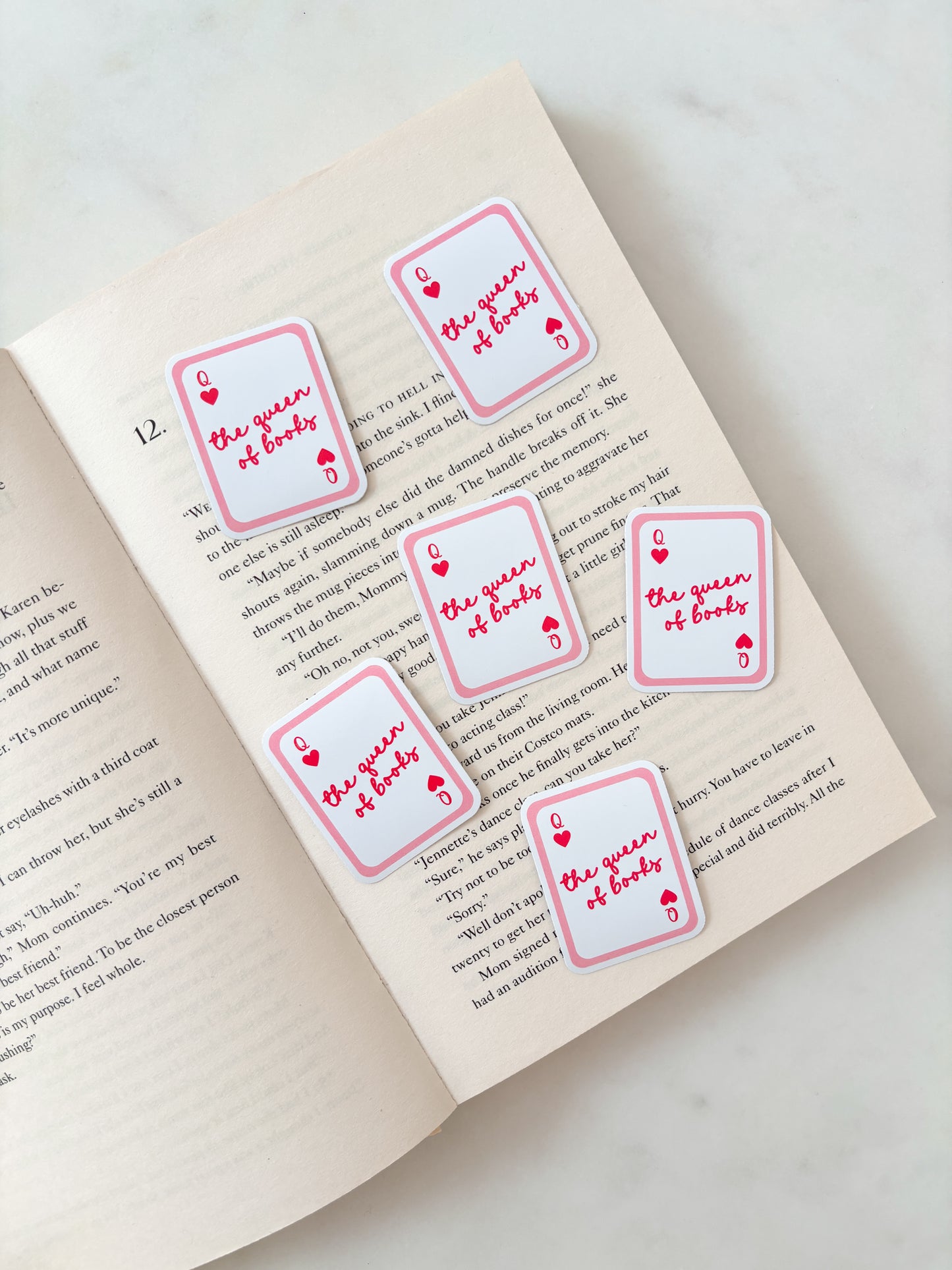 Queen of Books Card Sticker